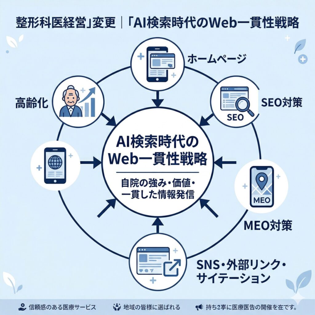 整形外科経営の一環戦略の図