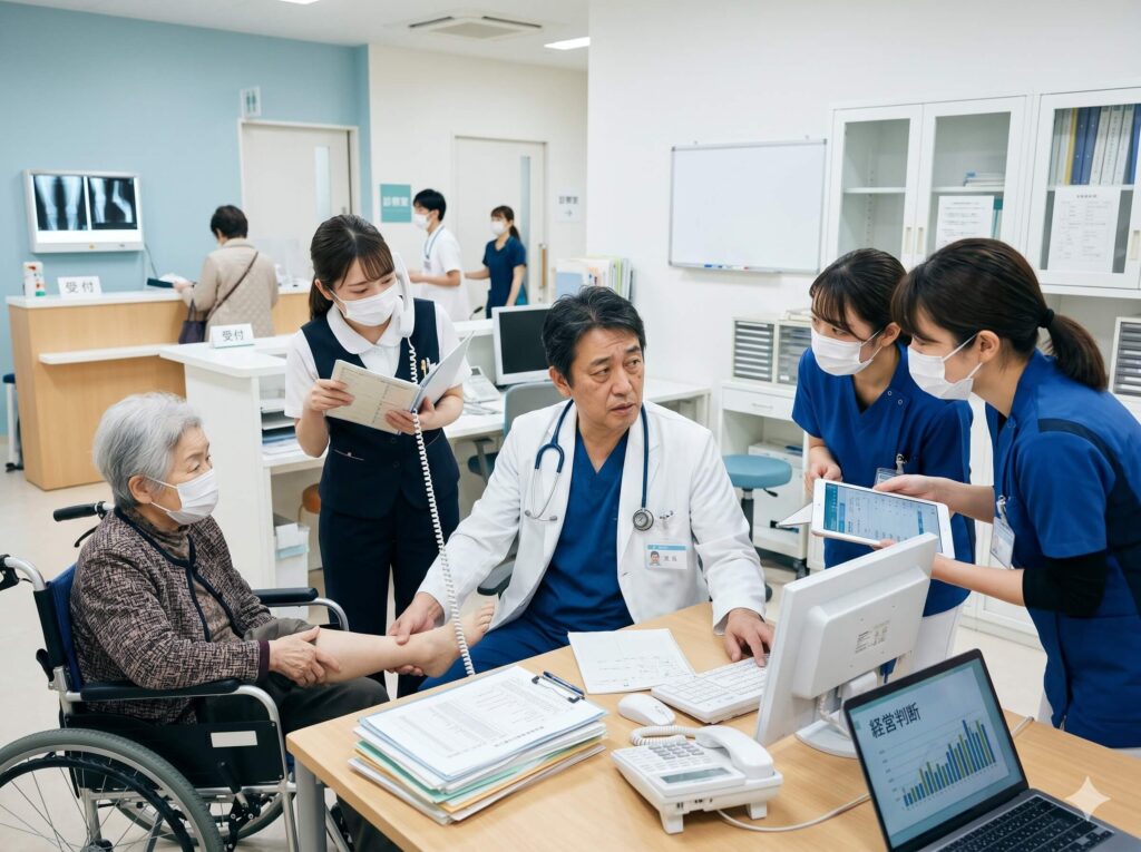 忙しそうな院長の写真